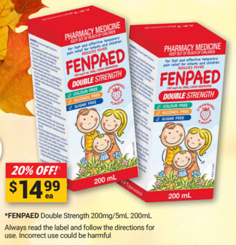 Fenpaed Double Strength 200mg/5mL 200mL