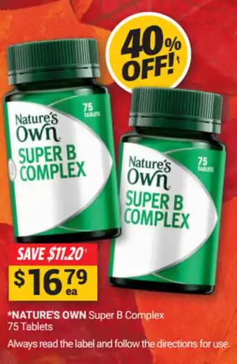 Nature's own Super B Complex 75 Tables