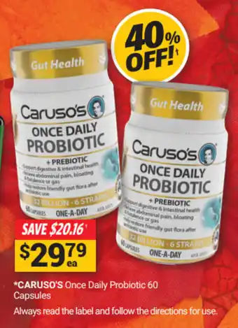 Caruso's Once Daily Probiotic 60 Capsules