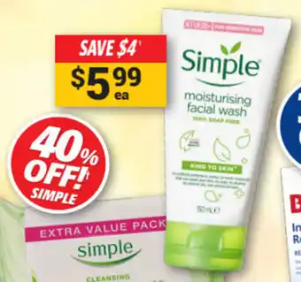 Simple Moisturising Facial Wash 150mL