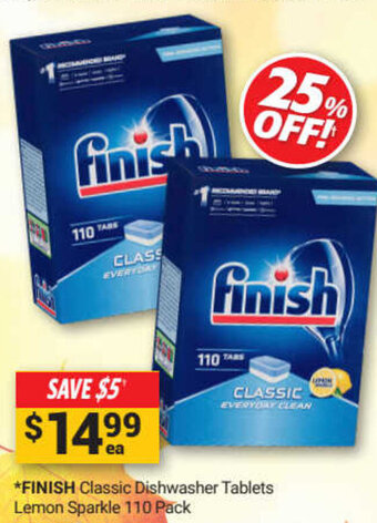 Cincotta Chemist Finish Classic Dishwasher Tablets Lemon Sparkle 110 Pack offer