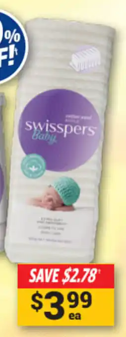 Cincotta Chemist Swisspers Cotton Wool Strip Ripple 100g offer