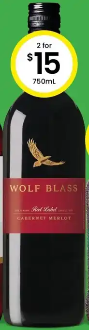 The Bottle O Wolf Blass Red Label Range 750mL offer