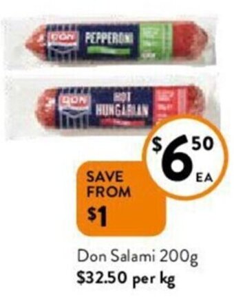 Foodworks Don Salami 200g offer