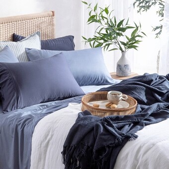 Pillow Talk 400 Thread Count Bamboo Cotton Sheet Set by Habitat offer