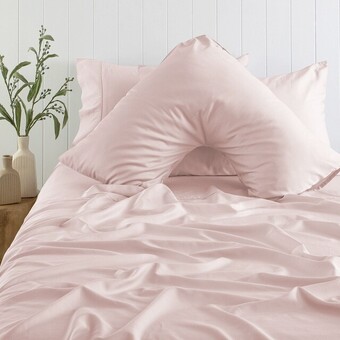Pillow Talk 400 Thread Count Bamboo Cotton Tri Regular Pillowcase by Habitat offer