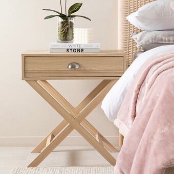 Pillow Talk Brandy Bedside Table by Habitat offer