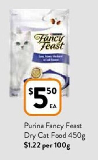 Foodworks Purina Fancy Feast Dry Cat Food 450g offer
