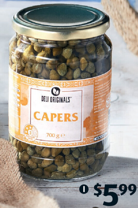 Deli Originals Capers 700g offer at ALDI