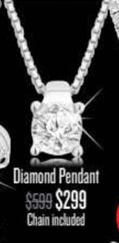 Shiels Diamond Pendant Chain included offer