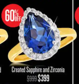 Shiels Created Sapphire and Zirconia offer