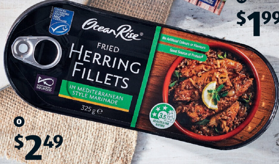 Ocean Rise Fried Herring Fillets 325g offer at ALDI