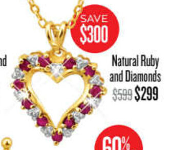 Shiels Natural Ruby and Diamonds offer