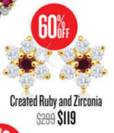 Shiels Created Ruby and Zirconia offer