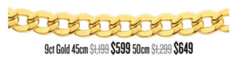 Shiels 9ct Gold 45cm offer