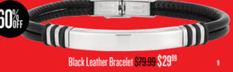 Shiels Black Leather Bracelet offer