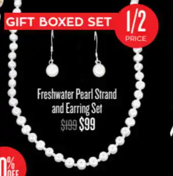 Shiels Freshwater Pearl Strand 180cm and Earring Set offer