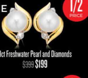 Shiels 9ct Freshwater Pearl and Diamonds offer