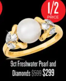 Shiels 9ct Freshwater Pearl and Diamonds offer