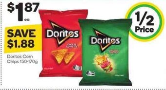 Woolworths Doritos Corn Chips 150-170g offer