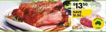 Woolworths Australian Lamb Leg Roast offer