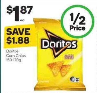 Woolworths Doritos Corn Chips 150-170g offer
