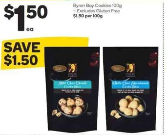 Woolworths Byron Bay Cookies 100g - Excludes Gluten Free offer