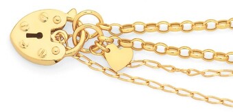 Goldmark 9ct Gold 19cm Hollow Belcher Padlock Bracelet offer