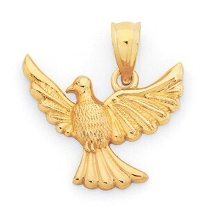 9ct Gold Peaceful Dove Pendant
