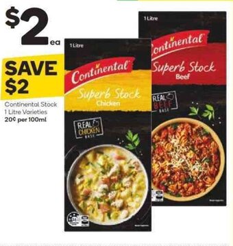 Woolworths Continental Stock 1 Litre Varieties offer