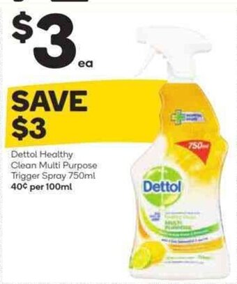 Woolworths Dettol Healthy Clean Multi Purpose Trigger Spray 750ml offer