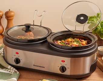 Coles Thomson Dual Slow Cooker with Clay Pots offer