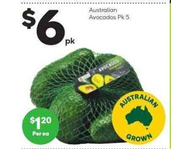 Woolworths Australian Avocados Pk 5 offer