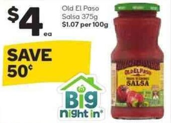 Woolworths Old El Paso Salsa 375g offer