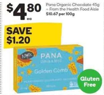 Woolworths Pana Organic Chocolate 45g - From the Health Food Aisle offer