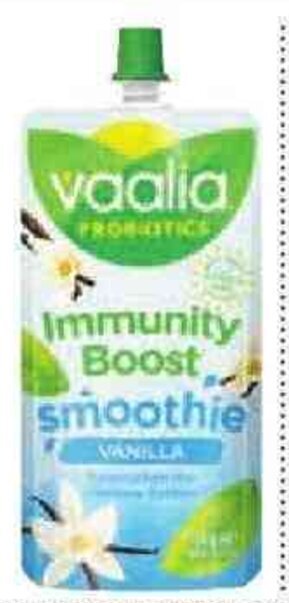 Woolworths Vaalia Probiotics Immunity Boost Smoothie Pouch 120g - From the Fridge offer