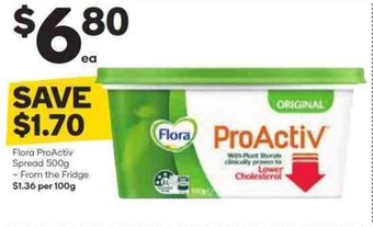 Woolworths Flora ProActiv Spread 500g - From the Fridge offer