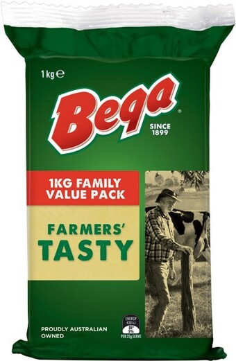 IGA Bega Farmers’ Tasty Cheese Block 1kg offer