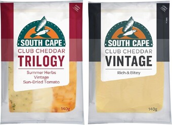 IGA South Cape Club Cheddar Cheese 140g Selected Varieties offer