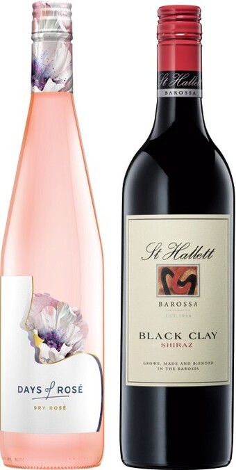 IGA Days of Rosé Dry Rosé or St Hallett Black Clay Shiraz 750mL offer