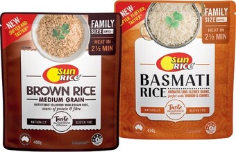 IGA SunRice Microwavable Rice Family Size 450g Selected Varieties offer