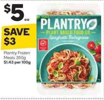 Woolworths Plantry Frozen Meals 350g offer