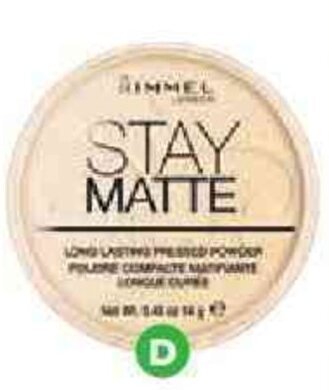 Woolworths Rimmel Stay Matte Pressed Powder 14g offer