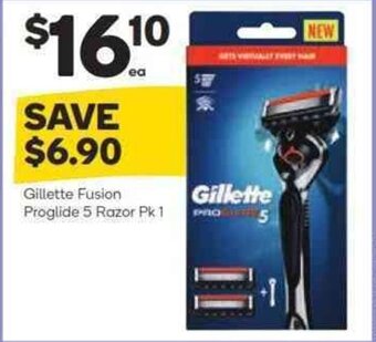 Woolworths Gillette Fusion Proglide 5 Razor Pk 1 offer