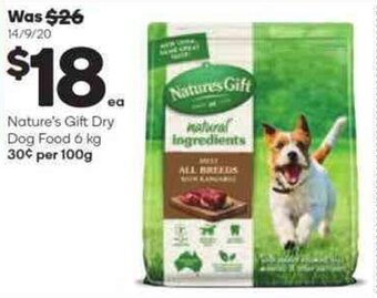 Woolworths Nature's Gift Dry Dog Food 6 kg offer