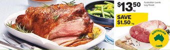Woolworths Australian Lamb Leg Roast offer
