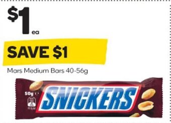 Woolworths Mars Medium Bars 40-56g offer