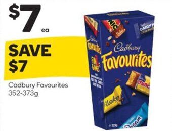 Woolworths Cadbury Favourites 352-373g offer