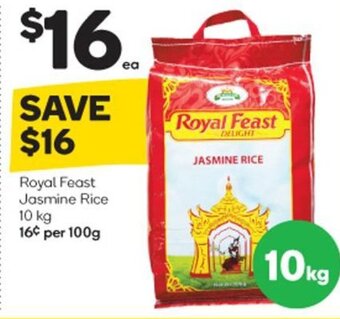Woolworths Royal Feast Jasmine Rice 10 kg offer