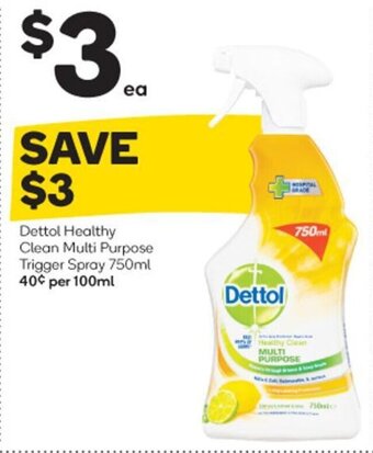 Woolworths Dettol Healthy Clean Multi Purpose Trigger Spray 750ml offer